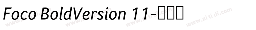 Foco BoldVersion 11字体转换